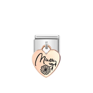 Nomination "Mum" szív charm - 431803-03