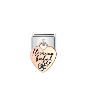 Nomination "I Love my Baby" szív charm - 431803-08