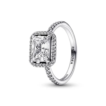 Pandora Csillogó Szögletes Glória gyűrű 50-es méret - 192391C01-50