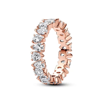 Pandora szikrázó váltakozó köves gyűrű 48-as méret - 183021C01-48