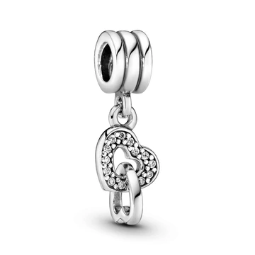 Pandora Egymásba kapcsolt szívek függő charm - 791242CZ