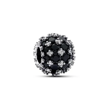 Pandora szikrázó pavé fekete charm - 792630C04