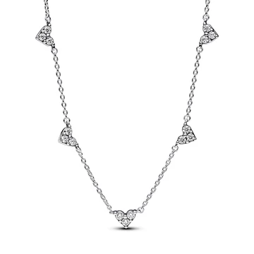 Pandora tripla köves szív nyaklánc - 393160C01-45