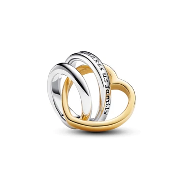 Pandora kéttónusú Mostohaanya összefonódott szívek charm- 763244C00