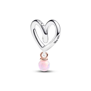 Pandora kéttónusú, tekert Anya szív charm- 783242C01
