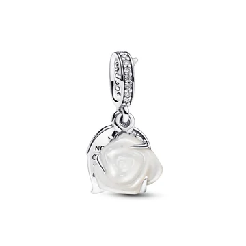 Pandora virágzó fehér rózsa dupla függő charm- 793200C01
