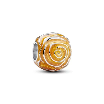 Pandora virágzó sárga rózsa charm- 793212C02