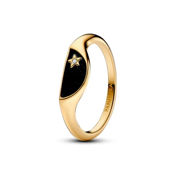 Pandora ME 14k aranyozott felezett pecsétgyűrű 54-es méret - 163325C01-54