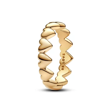Pandora 14k aranyozott végtelen szívek gyűrű 50-es méret - 163427C00-50
