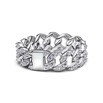 Pandora Pavé kubai láncgyűrű 48-as méret - 193557C01-48