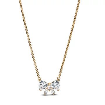Pandora Szikrázó masni 14k aranyozott nyaklánc - 363508C01-45