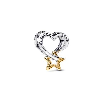Pandora Szerencse csillag és szív charm - 763513C00