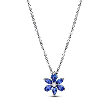 Pandora herbárium nyaklánc kék kristállyal 45 cm-es - 392387C02-45