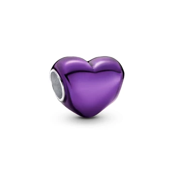 Pandora Metál hatású lila szív charm - 793337C01