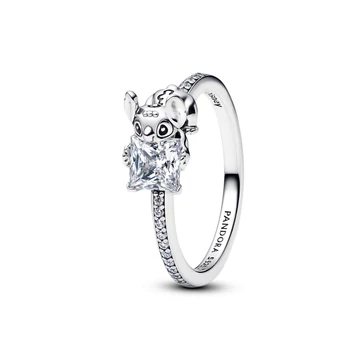 Pandora Disney Stitch és Kő gyűrű 48-as méret - 193740C01-48