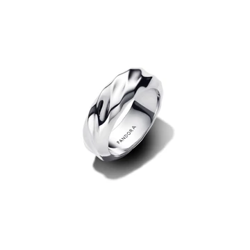 Pandora hullámos széles karikagyűrű 52-es méret - 193886C00-52