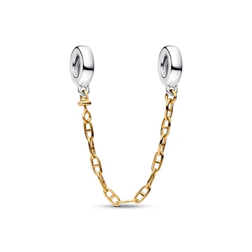 Pandora 14K aranyozott kéttónusú nyújtott biztonsági lánc - 763904C00-05