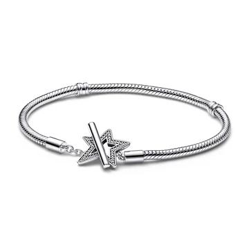 Pandora Moments Aszimmetrikus Csillag T-kapcsos Kígyólánc karkötő 16 cm - 592357C01-16