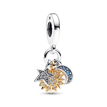 Pandora kéttónusú égi tripla függő charm - 762676C01