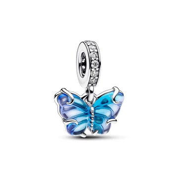 Pandora Kék muranói üveg pillangó függő charm - 792698C01
