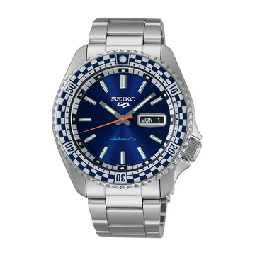 Seiko 5 Sports Petrol Blue Checker Flag Special Edition Automatic férfi óra - SRPK65K1_3I