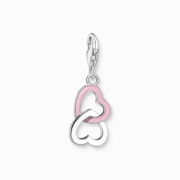 Thomas Sabo Charm Club rózsaszín szív&szív charm - 2013-007-9