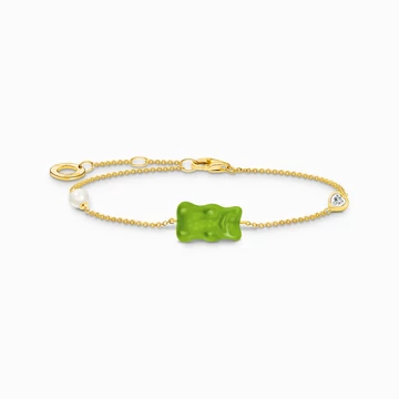 Thomas Sabo x Haribo zöld gumimaci kristályüveg karkötő 19 cm - A2151-445-6-L19