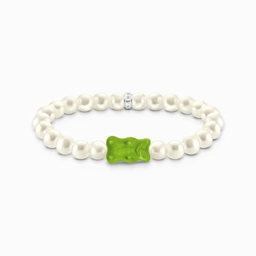 Thomas Sabo x Haribo gumimaci kristályüveg gyöngy karkötő 15 cm - A2154-017-6-L15