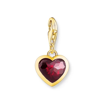 Thomas Sabo Charm Club aranyozott piros szív charm - 2094-414-10
