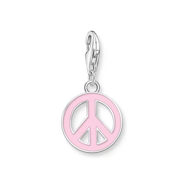 Thomas Sabo Charm Club rózsaszín békejel charm - 2207-007-9