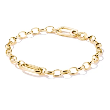 Thomas Sabo Charm Club Connect aranyozott karkötő 17 cm - C1202-413-39-L17
