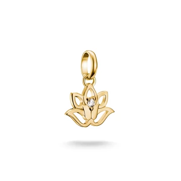Thomas Sabo Charm Club Connect aranyozott lótuszvirág charm medál - CC1204-414-14