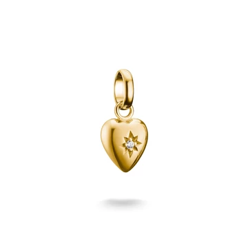 Thomas Sabo Charm Club Connect aranyozott szív csillaggal charm medál - CC1234-414-14