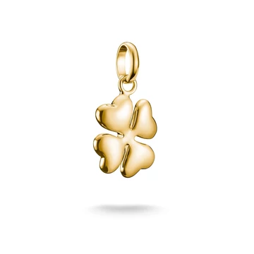 Thomas Sabo Charm Club Connect aranyozott szerencsehozó lóhere 3D-ben charm medál - CC1236-413-39