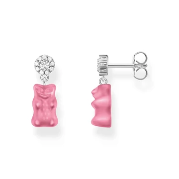 Thomas Sabo x Haribo rózsaszín gumimaci kristályüveg fülbevaló - H2330-052-9