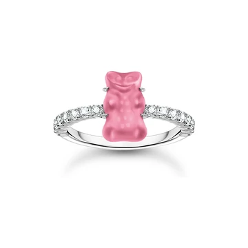 Thomas Sabo x Haribo rózsaszín gumimaci kristályüveg gyűrű 52-es méret - TR2459-052-9-52
