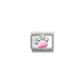 Nomination "Rózsaszín fehér tappancs" charm - 330321-13