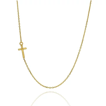 Arany kereszt nyaklánc 44 cm - 249-RO138-CR1-BR-CL