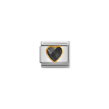 Nomination "Fazettált szív" charm - 030610-011