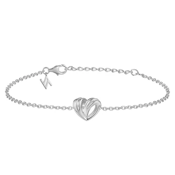 NANA KAY silver trends szív karkötő - ST2352