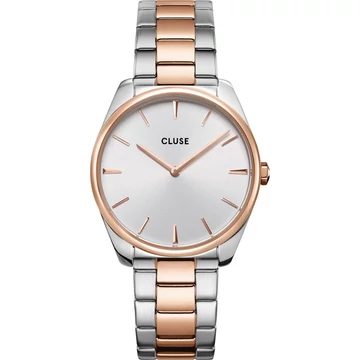 Cluse Féroce Steel, White, Rose Gold/Silver Colour női óra - CW11104