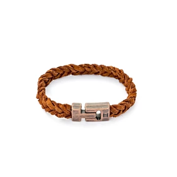 Gemini Leather Brown bőr karkötő S - S10S