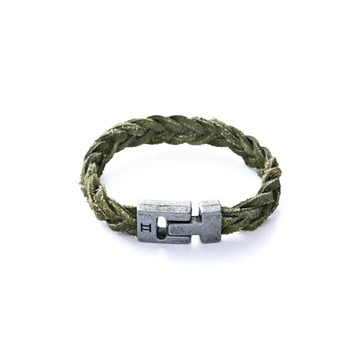 Gemini Leather Green bőr karkötő S - S11S