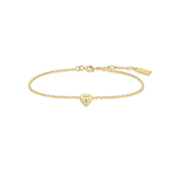 Ania Haie aranyozott ezüst karkötő 18,5 cm - B067-01G