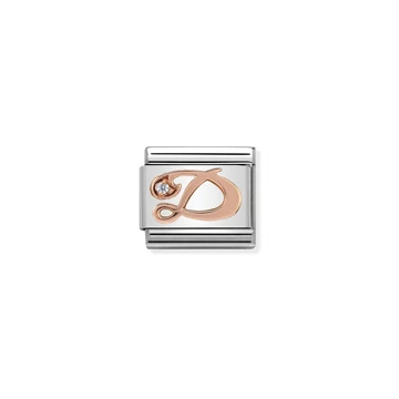 Nomination "9K Rosé D" betű charm - 430310-04