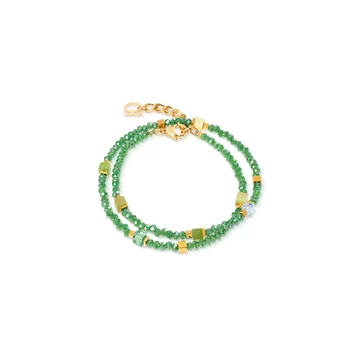 Coeur De Lion Joyful Colours Flex gold-green karkötő - 4460/30-0516