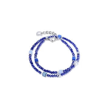 Coeur De Lion Joyful Colours Flex silver-blue karkötő - 4460/30-0717