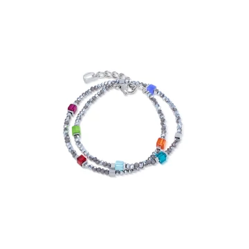 Coeur De Lion Joyful Colours Flex silver-multicolour karkötő - 4460/30-1517