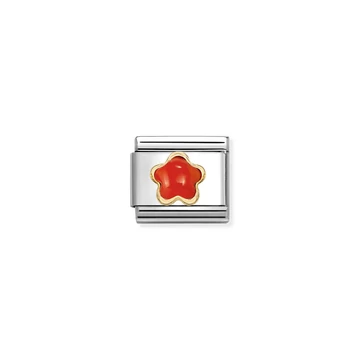 Nomination "Vörös Korall virág" charm - 030522-11