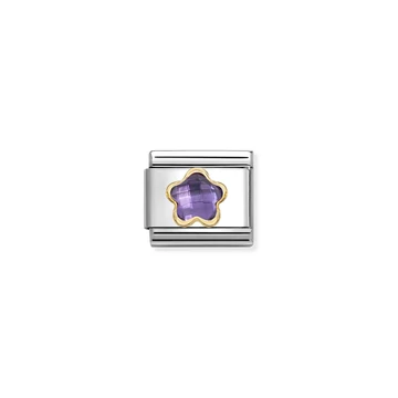 Nomination "Lila virág " charm - 030615-001